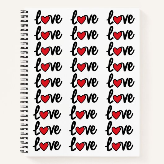Moderne Liebe nahtlos Notizblock (Vorderseite)