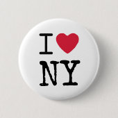Moderne Liebe New York Individuelle Name Button (Vorderseite)
