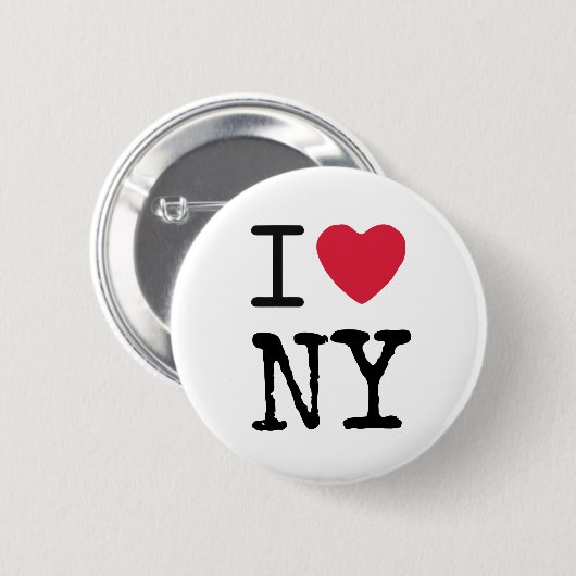 Moderne Liebe New York Individuelle Name Button (Vorne & Hinten)