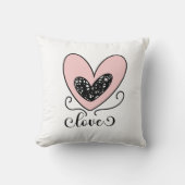 Moderne Liebe Niedlich Hearts Happy Valentines Tag Kissen (Vorderseite)