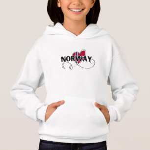 Moderne Liebe Norwegen Flagge Skandinavien Souveni Hoodie
