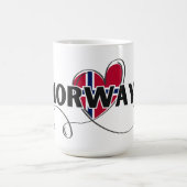 Moderne Liebe Norwegen Flaggenskandinavien Souveni Kaffeetasse (Mittel)