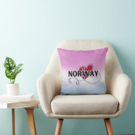 Moderne Liebe Norwegen Flaggenskandinavien Souveni Kissen