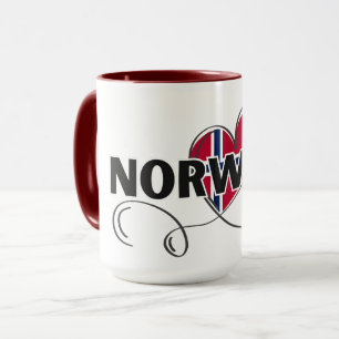 Moderne Liebe Norwegen Flaggenskandinavien Souveni Tasse
