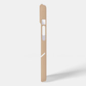Moderne Liebe Personalisierter Name Tan White Case-Mate iPhone Hülle (Rückseite / Links)