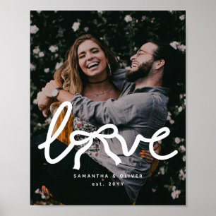 Moderne Liebe Pfeiltypografie Paar Benutzerdefinie Poster