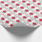 Moderne Liebe Rot, Grün und Weiß, Friede, Freude Geschenkpapier (Ecke)