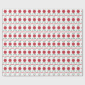 Moderne Liebe Rot, Grün und Weiß, Friede, Freude Geschenkpapier (Flach)