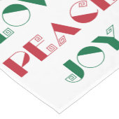 Moderne Liebe Rot, Grün und Weiß, Friede, Freude Kurzer Tischläufer (Ecke)