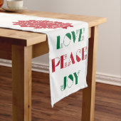 Moderne Liebe Rot, Grün und Weiß, Friede, Freude Kurzer Tischläufer (Beispiel)