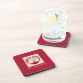 Moderne Liebe & Roter Valentinstag Herz Getränkeuntersetzer (Rechte Seite)