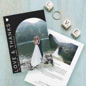 Moderne Liebe Schwarz Dankeskarte