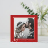 Moderne Liebe Script Foto Valentinstag (Stehend Vorderseite)