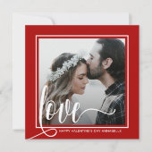Moderne Liebe Script Foto Valentinstag (Vorderseite)