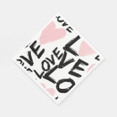 Moderne Liebe Serviette (Ecke)