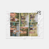Moderne Liebe Sie Abuela Mama Familienfoto Collage Fleecedecke (Vorderseite (Horizontal))