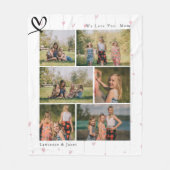 Moderne Liebe Sie Abuela Mama Familienfoto Collage Fleecedecke (Vorderseite)