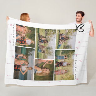 Moderne Liebe Sie Abuela Mama Familienfoto Collage Fleecedecke