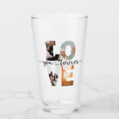 Moderne Liebe Sie für immer Foto Collage Bier Glas (Vorderseite)