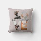 Moderne Liebe Sie für immer Foto Collage Throw Kis Kissen (Vorderseite)