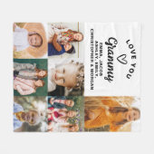 Moderne Liebe Sie Grammy Familienfoto Collage Fleecedecke (Vorderseite (Horizontal))