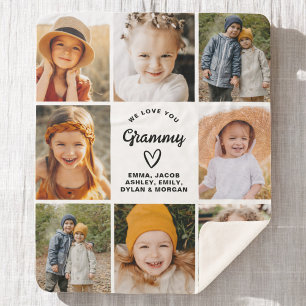 Moderne Liebe Sie Grammy Familienfoto Collage Sherpadecke