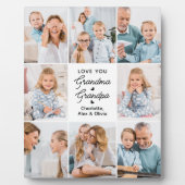 Moderne Liebe Sie Großmutter Opa Custom 8 Foto Fotoplatte (Vorderseite)