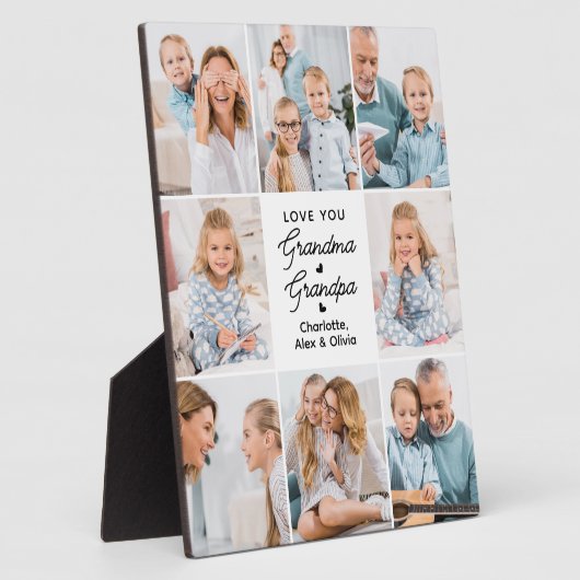 Moderne Liebe Sie Großmutter Opa Custom 8 Foto Fotoplatte (Seite)