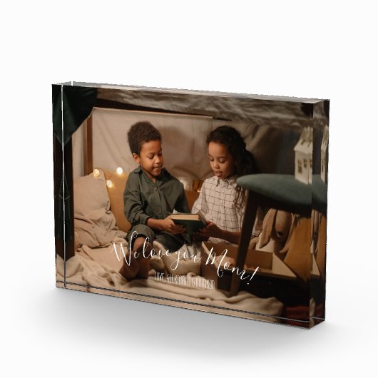 Moderne Liebe Sie Mama Foto Block (Rechts)