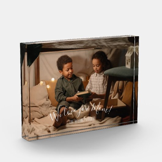 Moderne Liebe Sie Mama Foto Block (Links)