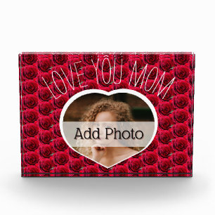 Moderne LIEBE SIE MAMA Geschenk für Mutter Herzstü Fotoblock