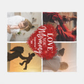 Moderne Liebe Sie Mama/Mami/andere Fotosammlungen Fleecedecke (Vorderseite (Horizontal))