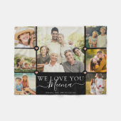 Moderne Liebe Sie Meema Familienfoto Collage Fleecedecke (Vorderseite (Horizontal))