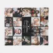 Moderne Liebe Sie Oma/andere 18-Foto Collage Fleecedecke (Vorderseite (Horizontal))