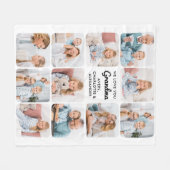 Moderne Liebe Sie Oma Custom 11 FotoCollage Fleecedecke (Vorderseite (Horizontal))