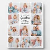 Moderne Liebe Sie Oma Custom 11 FotoCollage Fotoplatte (Vorderseite)