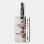 Moderne Liebe Sie Oma Familie Foto Gepäckanhänger (Rückseite vertikal)