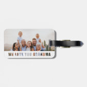 Moderne Liebe Sie Oma Familie Foto Gepäckanhänger (Rückseite horizontal)