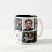 Moderne Liebe Sie Vater/Papa/Papa/andere 9-Foto Zweifarbige Tasse (VorderseiteRechts)