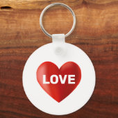 Moderne LIEBE Text und Herz Schlüsselanhänger (Vorderseite)