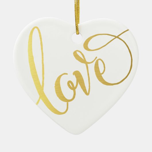 MODERNE LIEBE TYPE niedliche Skripttypografie cool Keramikornament (Vorne)