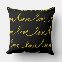 Moderne Liebe Typografie Schwarz-Gelb-Wohngestaltu