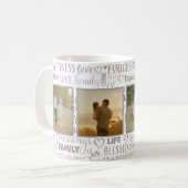 Moderne Liebe Typografie Script-Foto Kaffeetasse (Vorderseite Links)