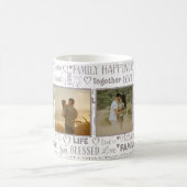 Moderne Liebe Typografie Script-Foto Kaffeetasse (Mittel)