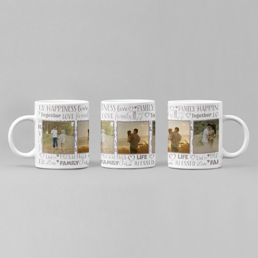 Moderne Liebe Typografie Script-Foto Kaffeetasse