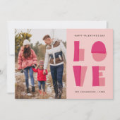 Moderne Liebe Typografie Valentinstag Foto Feiertagskarte (Vorderseite)