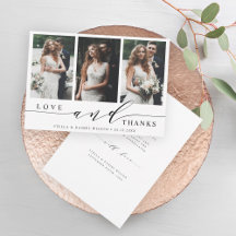 Moderne Liebe und dank 3 Foto Hochzeit