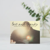 Moderne Liebe und Dank | Couple Foto2 Postkarte (Stehend Vorderseite)