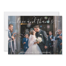 Moderne Liebe und Dank Foto Einfache Hochzeit