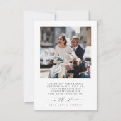 Moderne Liebe und Dank für das Hochzeitsstipendium Dankeskarte (Rückseite)